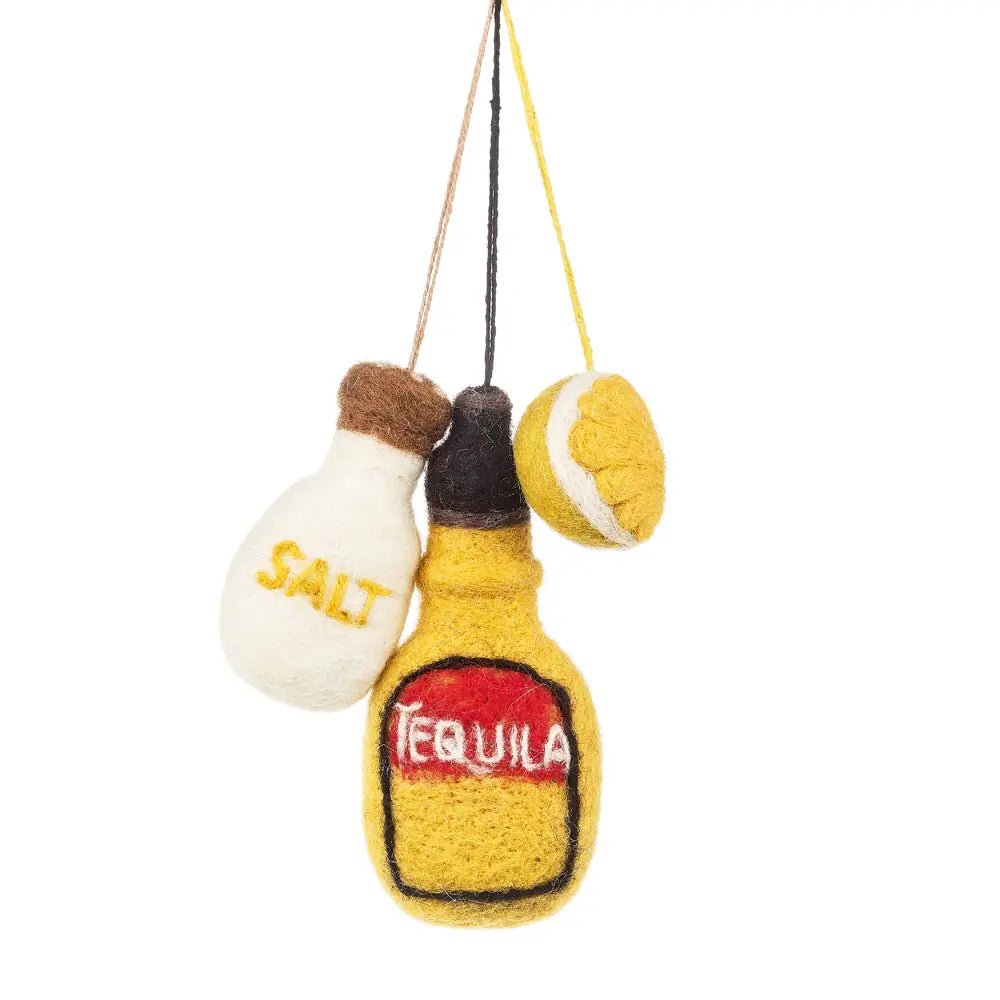 set of 3 tequila combo ornaments
