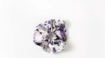 botanical dyed silk scrunchie