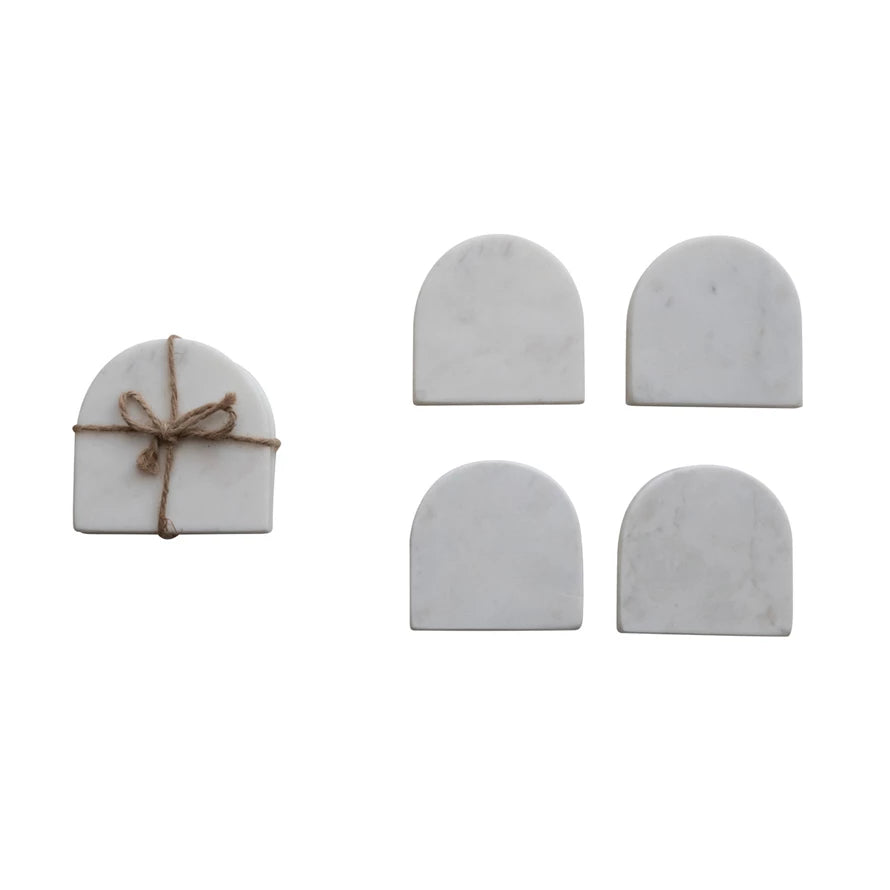 arch marble coasters set