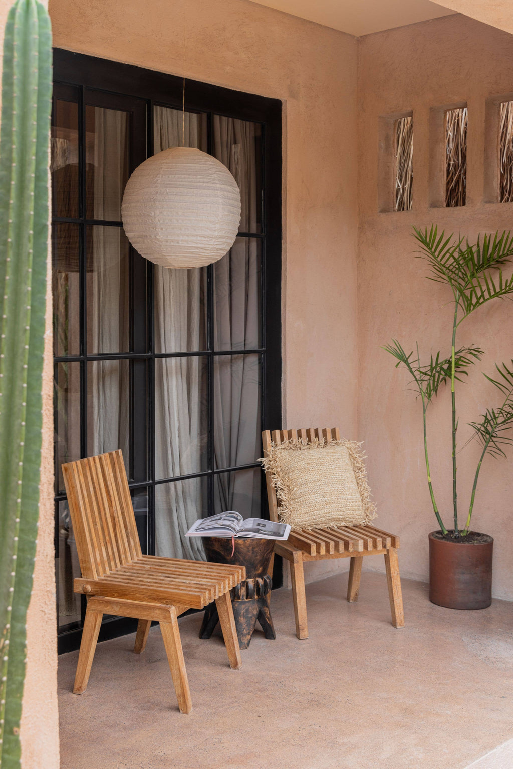 linen lantern pendant