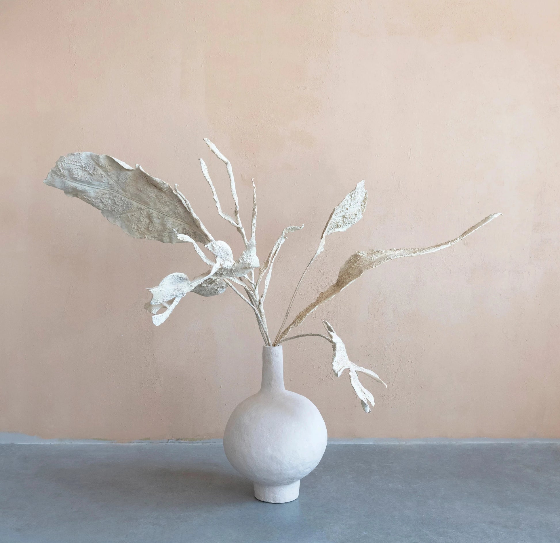 large hand made paper mache vases